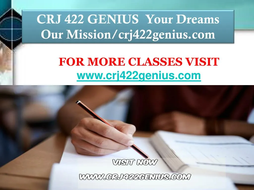 crj 422 genius your dreams our mission