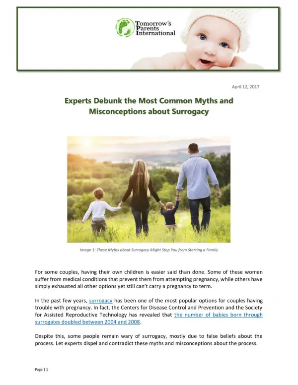 Experts Debunk the Most Common Myths and Misconceptions about Surrogacy