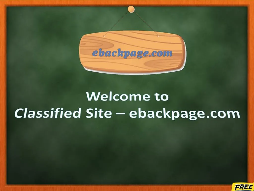 welcome to classified site ebackpage com