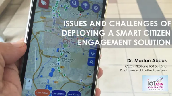 Issues and Challenges of Deploying a Smart Citizen Engagement Solution