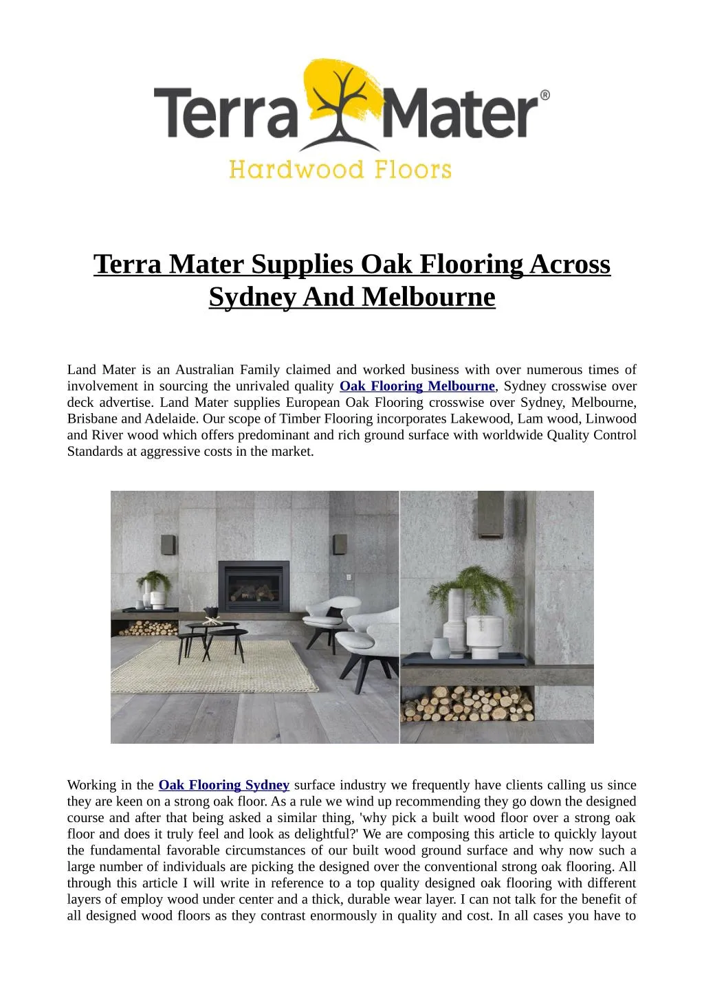 terra mater supplies oak flooring across sydney