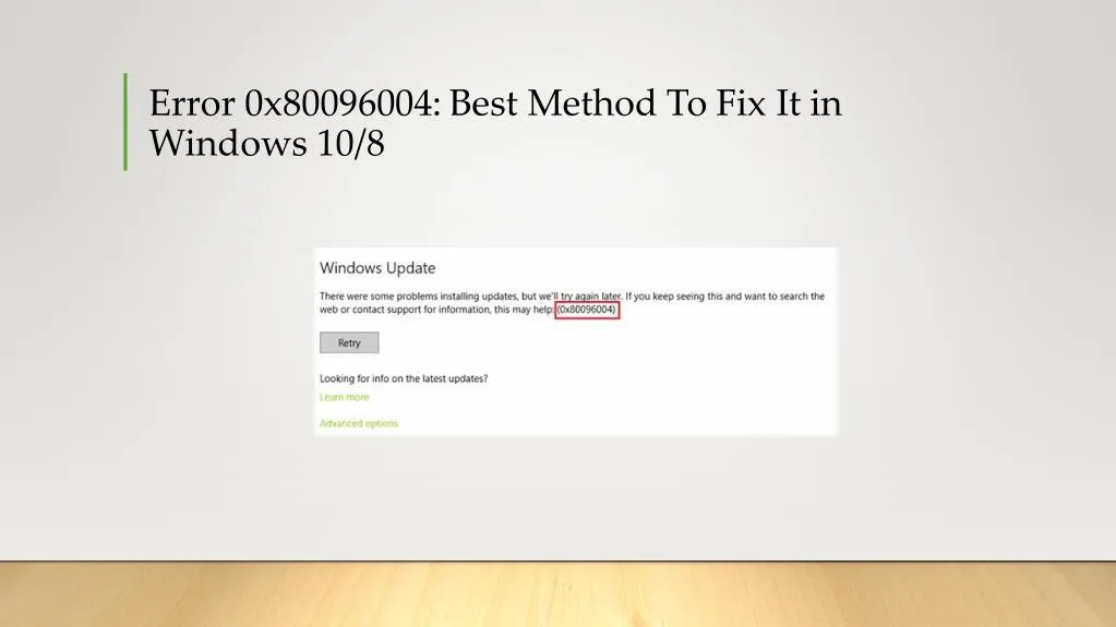 error 0x80096004 best method to fix it in windows