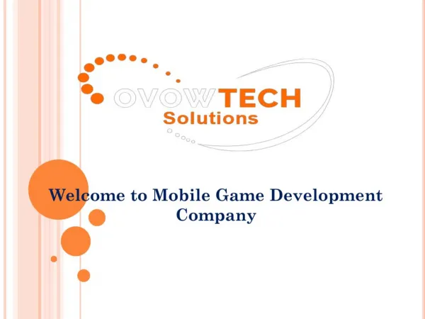 Mobile Game Development Company - Ovowtech
