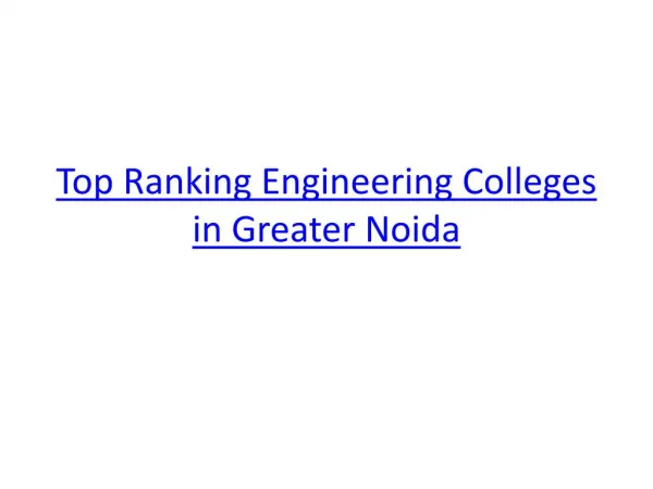 Top 10 engineering colleges in Delhi NCR