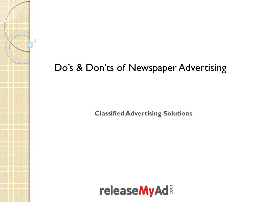 do s don ts of newspaper a dvertising