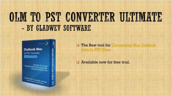 OLM to PST Converter Ultimate Free Version