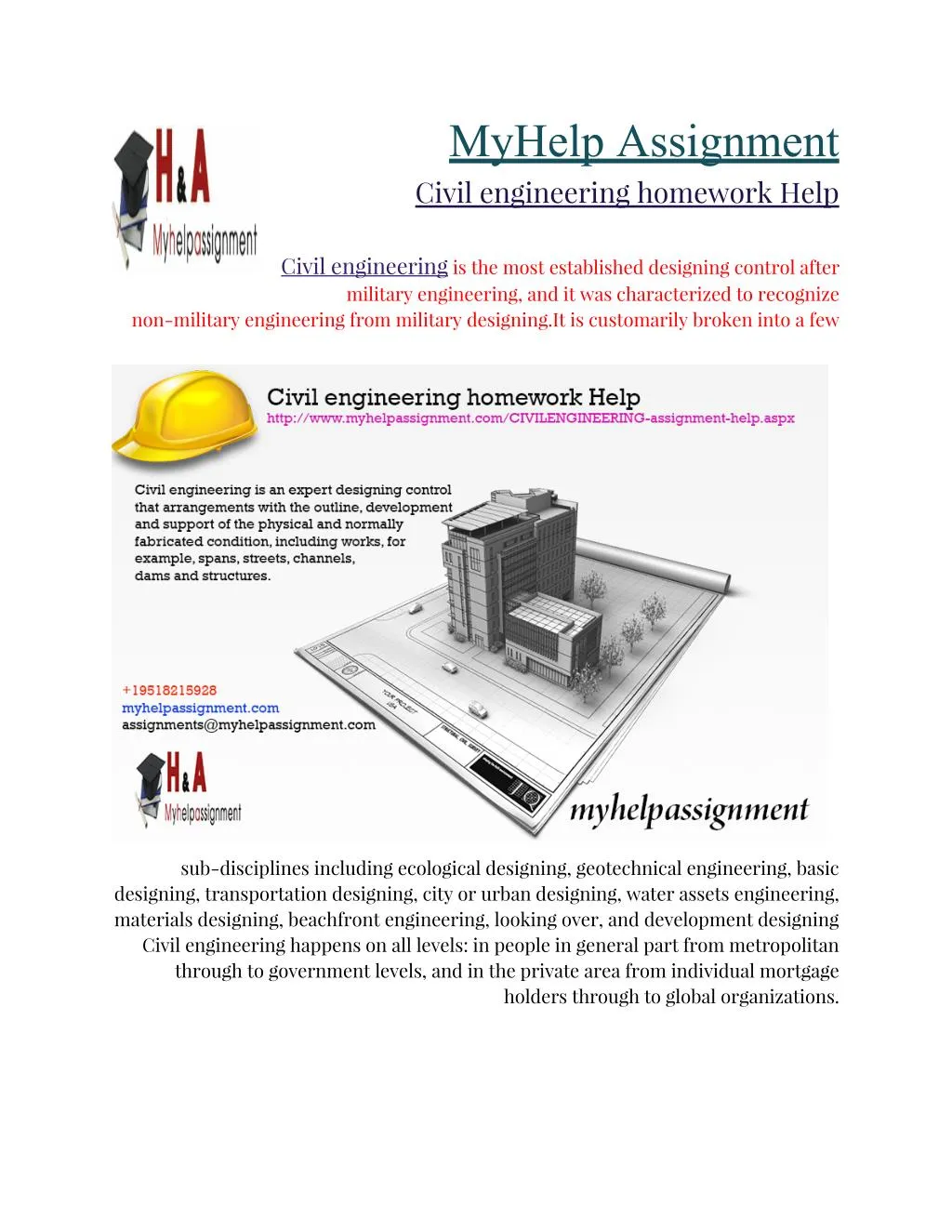 myhelp assignment civil engineering homework help