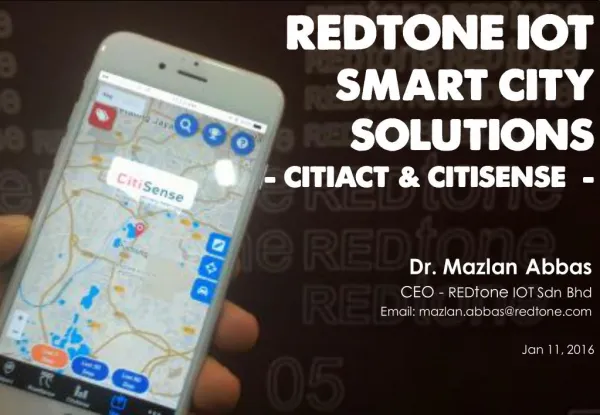 REDtone IOT Smart City Solutions - CitiAct and CitiSense