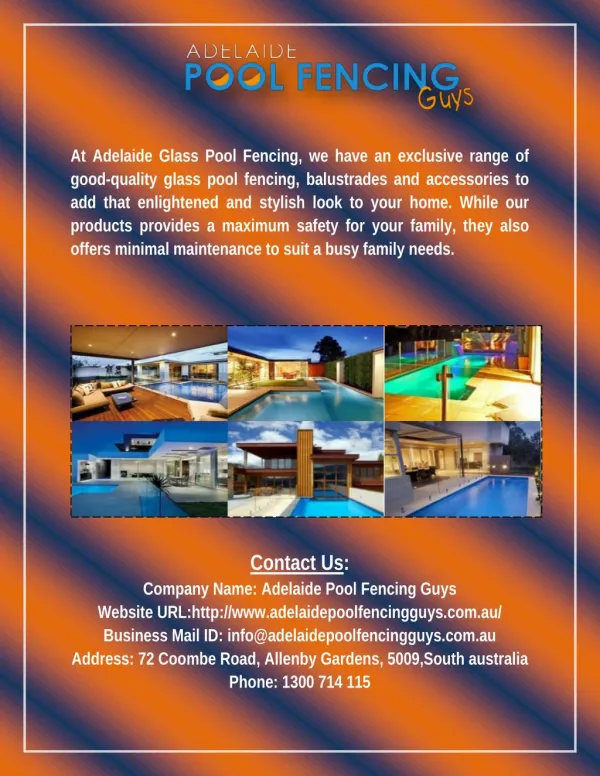 Find the Professional Aluminium Pool Fencing