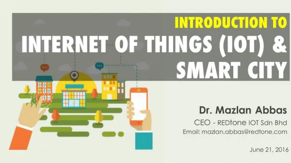 Introduction to IOT & Smart City