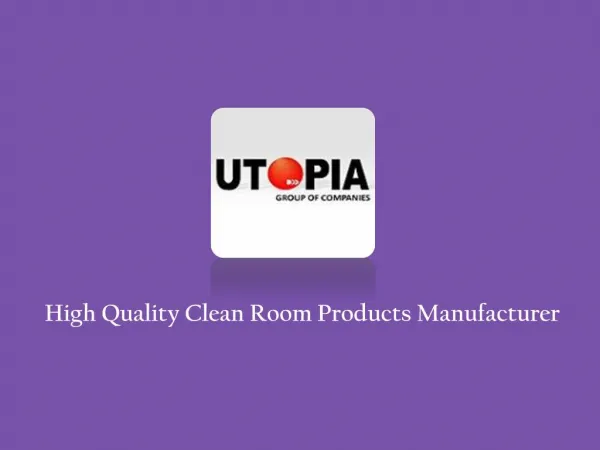 Quality Cleanroom Products