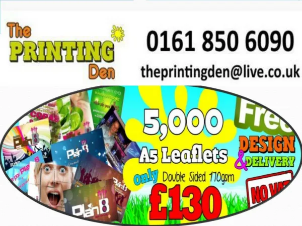 Leaflet Printing and Flyer Printing Service in Manchester