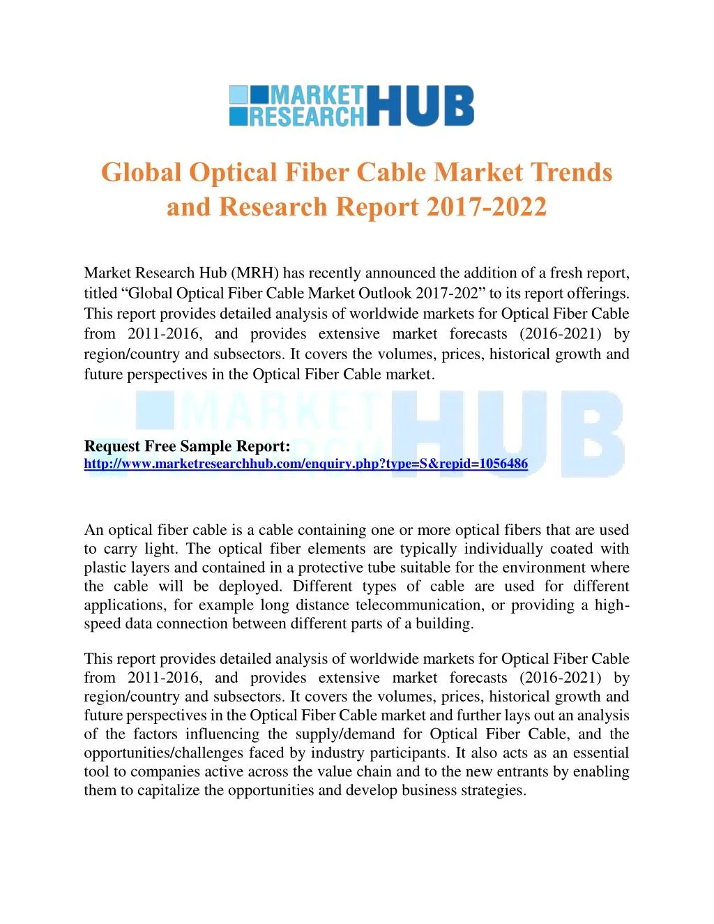 global optical fiber cable market trends