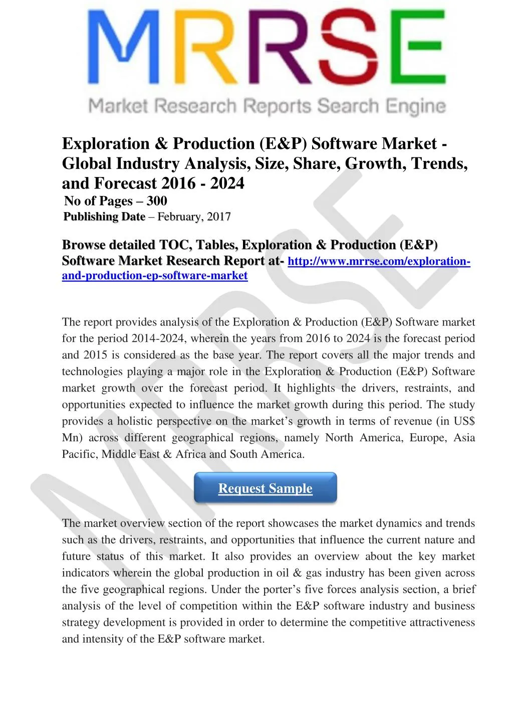 exploration production e p software market global