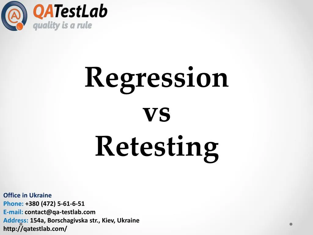 regression vs retesting