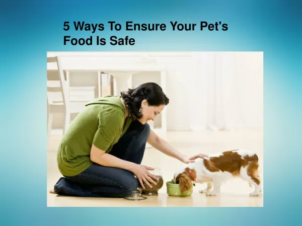 5 Ways To Ensure Your Pet's Food Is Safe
