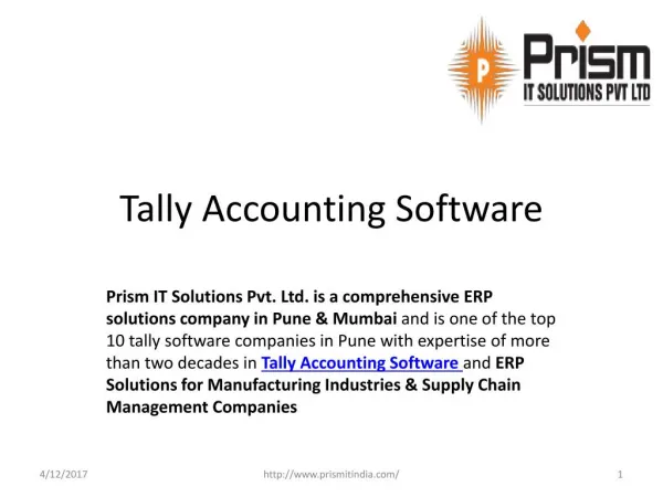 Tally Accounting Software@PrismIT