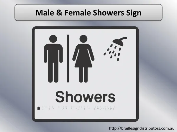 Male & Female Showers Sign - Braille Sign Distributors