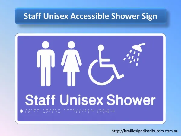 Staff Unisex Accessible Shower Sign - Braille Sign Distributors