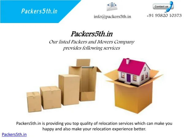 Packers5th.in Happy Moving Loading and unloading Services