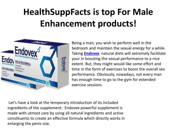 HealthSuppFacts is top For Male Enhancement products!