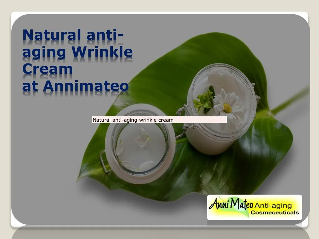 natural anti aging wrinkle cream at annimateo