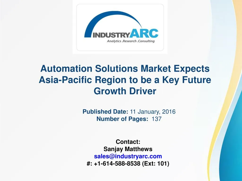automation solutions market expects asia pacific
