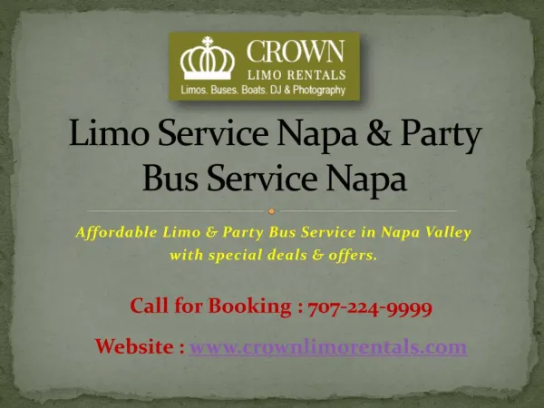 Limo Service in Napa Valley