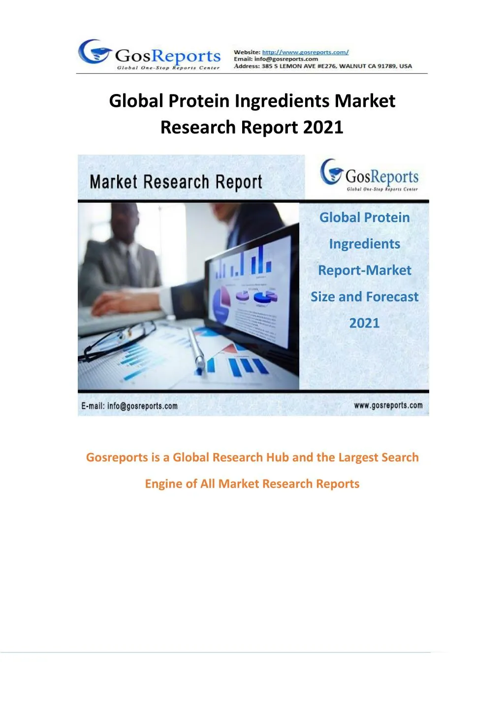 global protein ingredients market research report