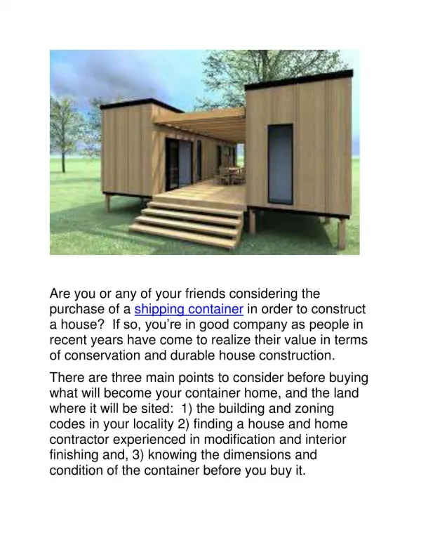 Shipping Container Homes