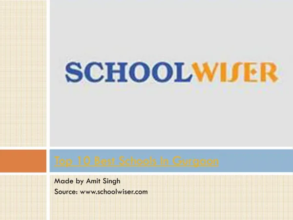 Best Schools in Gurgaon | SchoolWiser