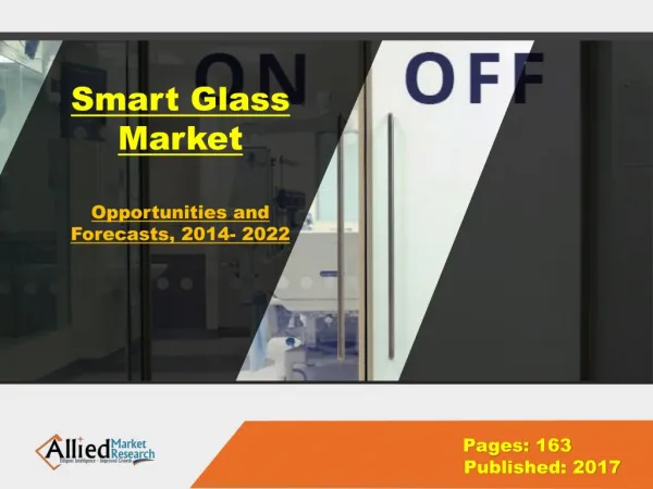 Smart Glass Market Share, Growth & Trends 2014-2022
