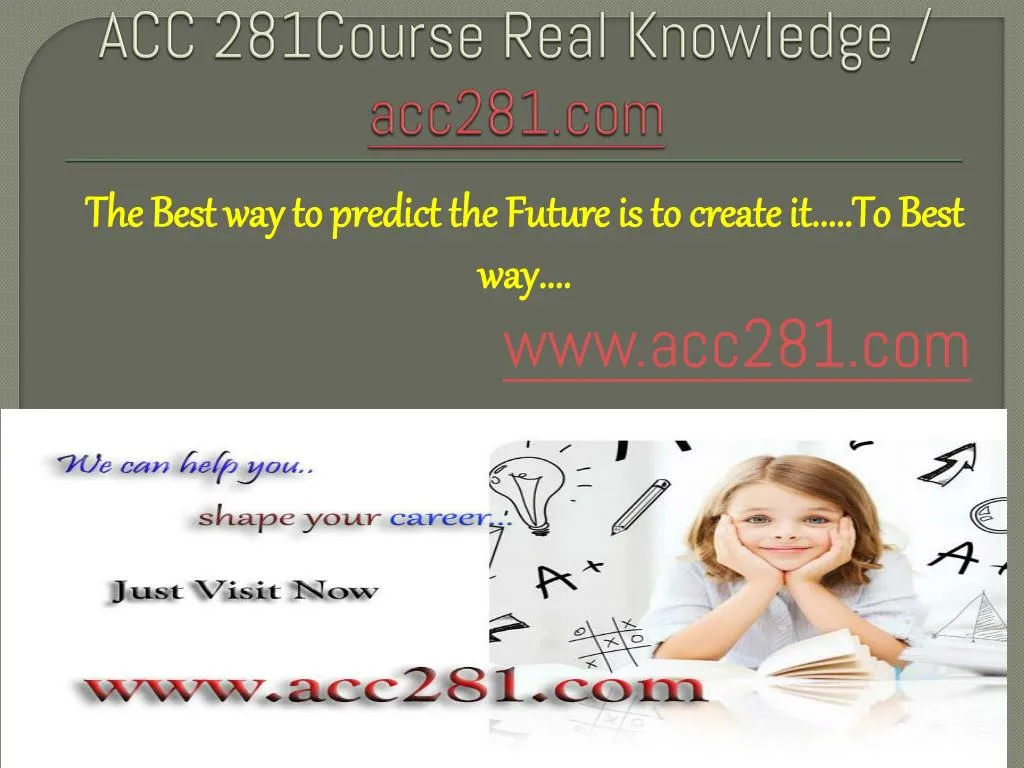 acc 281course real knowledge acc281 com