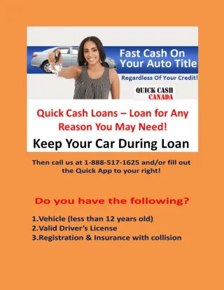 Car title loans - slide 1