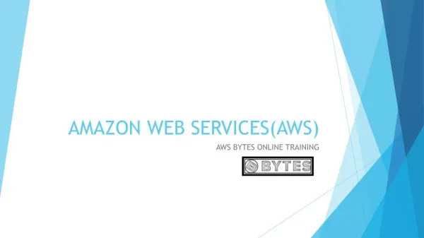 Amazon web services(aws) | Bytes online training