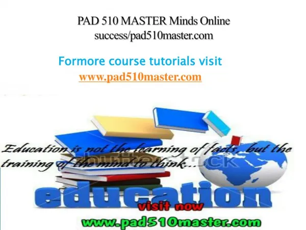 PAD 510 MASTER Minds Online success/pad510master.com