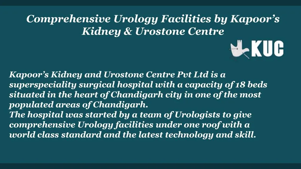 comprehensive urology facilities by kapoor