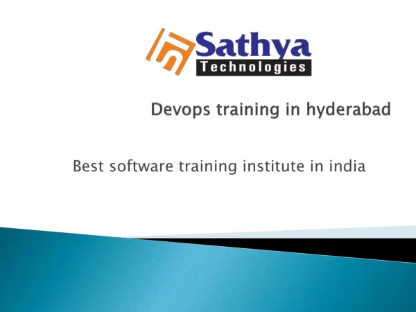 Devops training in hyderabad |Devops course content