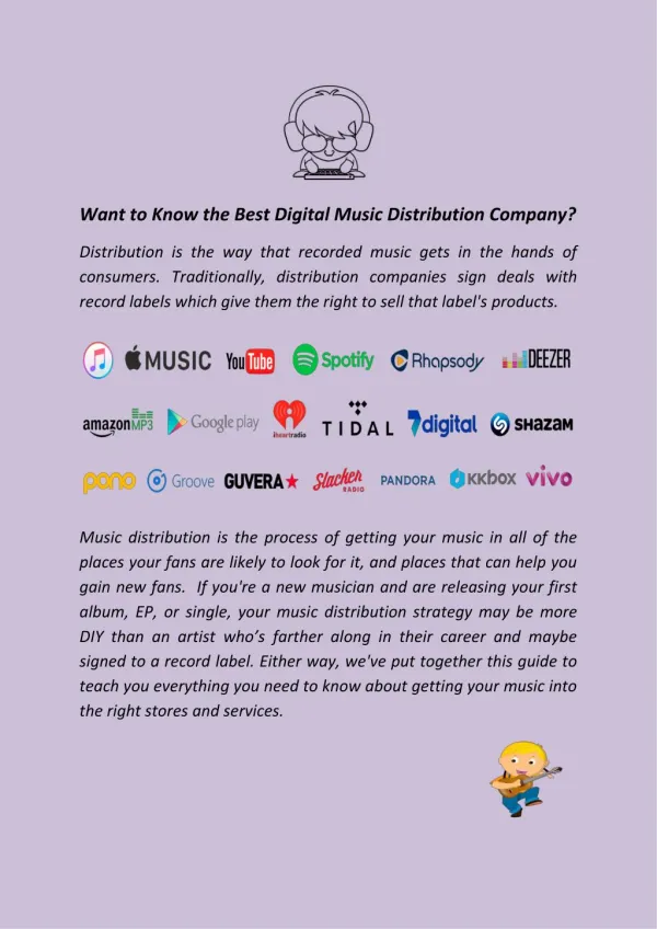 Want to Know the Best Digital Music Distribution Company