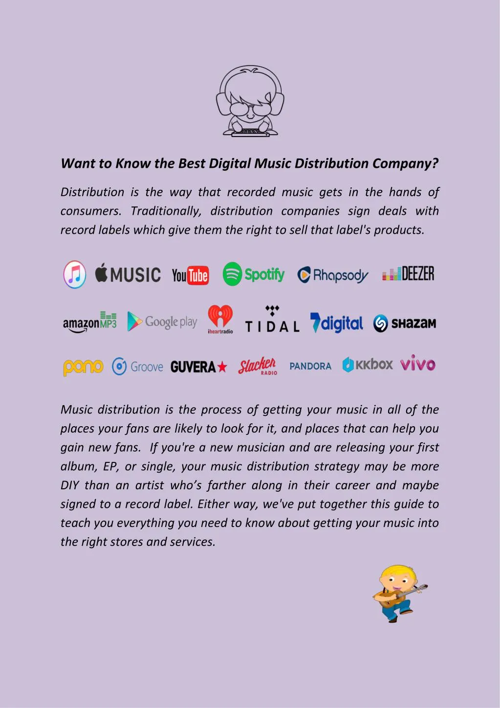 want to know the best digital music distribution