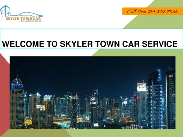 Welcome to Skyler Town Car Service