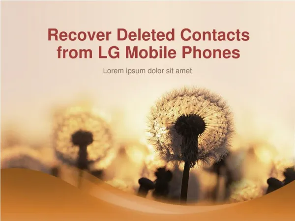 How to Recover Deleted Contacts from LG Phones