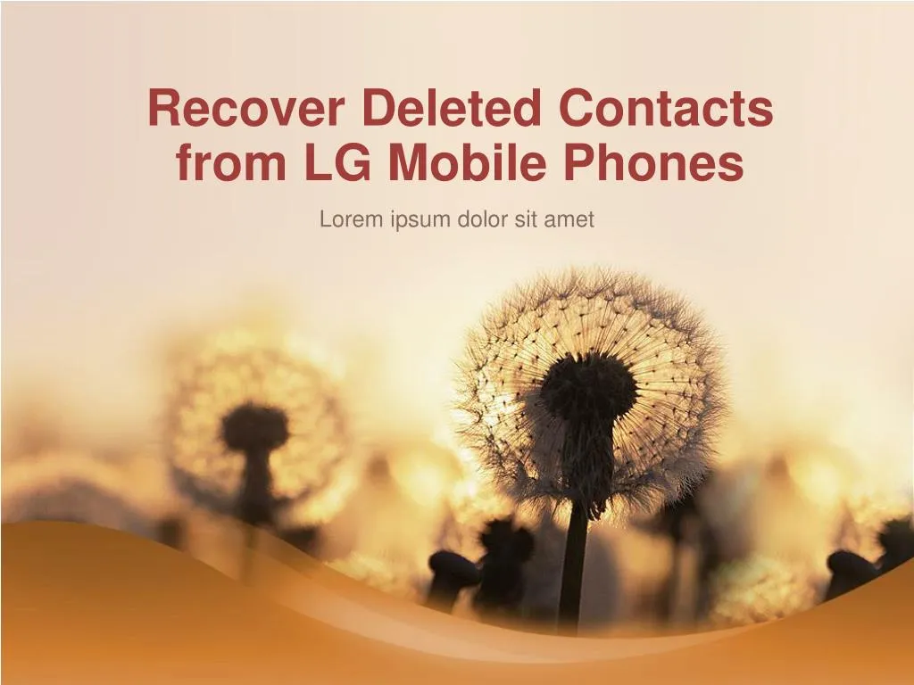 recover deleted contacts from lg mobile phones