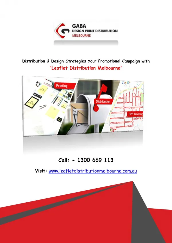 Distribution & Design Strategies Your Promotional Campaign with “Leaflet Distribution Melbourne”
