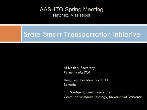 State Smart Transportation Initiative