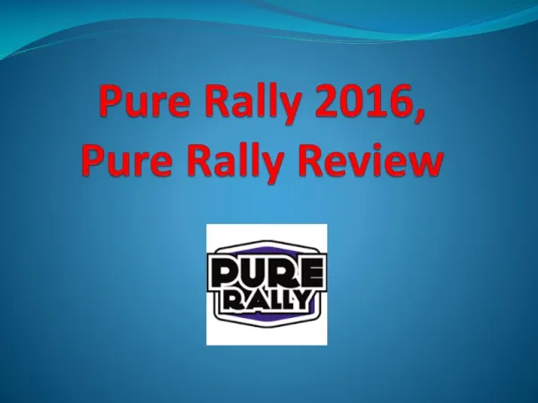 Pure Rally 2016, Pure Rally Review