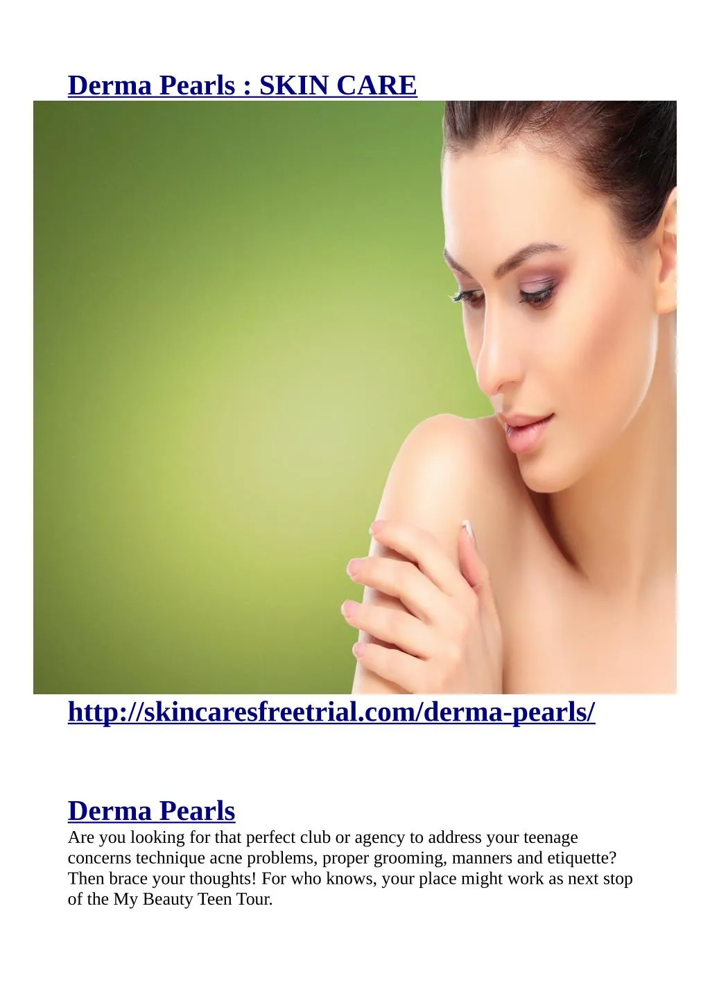 derma pearls skin care