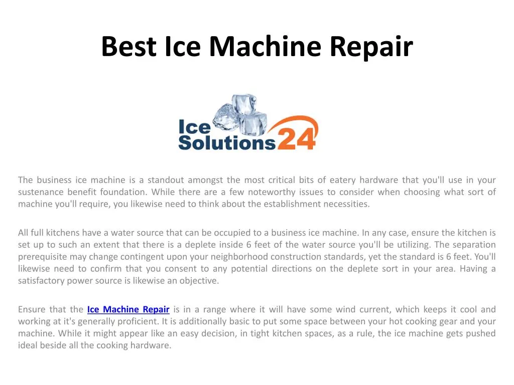 best ice machine repair