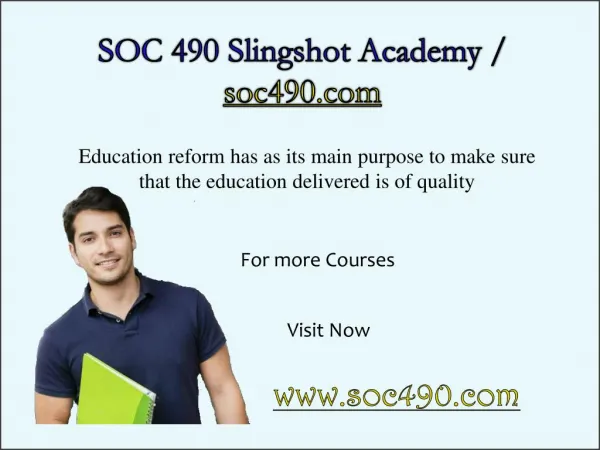 SOC 490 Slingshot Academy / soc490.com