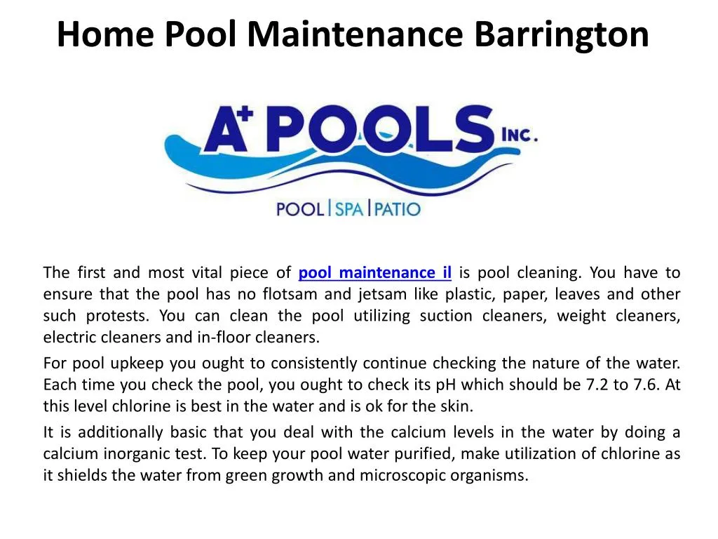 home pool maintenance barrington